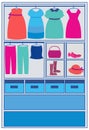 Clothing in closet Royalty Free Stock Photo