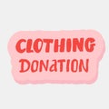 Clothing donation flat vector poster template. Thrift shop, second hand store web banner design. Homeless, people in Royalty Free Stock Photo