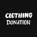 Clothing donation flat vector poster template. Thrift shop, second hand store web banner design. Homeless, people in Royalty Free Stock Photo