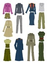 Clothing with elements of military style