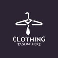 Clothing and Fashion logo design hanger concept, creative simple fashion shop business fashion vector beauty