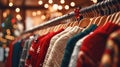 Clothing Fashion Store, Sweater Fashion Store, Cardigan Fashion Store, on hangers, AI Generative