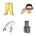 Clothing, fishing and other web icon in cartoon style.technology, oil icons in set collection.