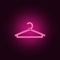 Clothing hanger icon. Elements of Handmade in neon style icons. Simple icon for websites, web design, mobile app, info graphics Royalty Free Stock Photo