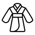 Clothing kimono icon outline vector. Karate fashion