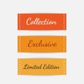 Clothing labels. Vector. Royalty Free Stock Photo