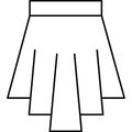 Skirt, Clothing line icon. Dress, vector illustrations