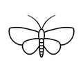 Clothing moth outline icon