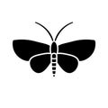 Clothing moth silhouette icon