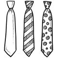 Clothing necktie sketch