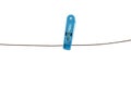 Clothing pin and wire Royalty Free Stock Photo