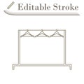 Clothing Rail With Hangers Icon