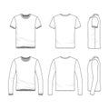 Clothing set of male shirt and tee.