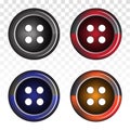 Clothing shirt button flat icons for apps and websites Royalty Free Stock Photo