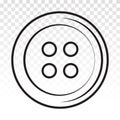 Clothing shirt button line art icons for apps and websites