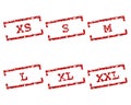 Clothing size stamps