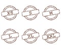 Clothing size stamps