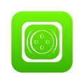 Clothing square button icon digital green