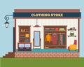 Clothing store. Man and woman clothes shop Royalty Free Stock Photo