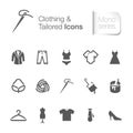 Clothing & tailored related icons Royalty Free Stock Photo