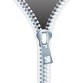 Clothing zip chain macro Royalty Free Stock Photo