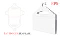 Cloths Hanger and Cloth Bag Template. Vector with die cut / laser cut lines