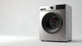 Cloths Washing Machine on clean white background Royalty Free Stock Photo
