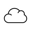 Cloud computing line icon