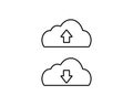 Cloud sync arrow line icon. Backup and restore data cloud storage sign Royalty Free Stock Photo