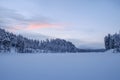 Cloud above the winter river