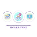 Cloud access control loop concept icon Royalty Free Stock Photo