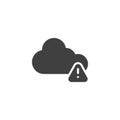 Cloud Alert notification vector icon Royalty Free Stock Photo
