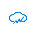 Cloud analistic logo Royalty Free Stock Photo