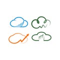 Cloud analistic logo Royalty Free Stock Photo
