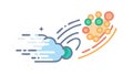 Cloud Analytics with Dynamic Data and Real-Time Insights, vector design Generative AI Royalty Free Stock Photo