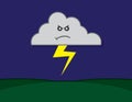 Cloud Angry Lightning Royalty Free Stock Photo