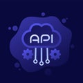 Cloud API software integration icon, vector design Royalty Free Stock Photo