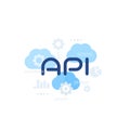 Cloud API, software integration vector
