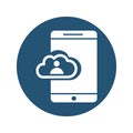 Cloud app Isolated Vector icon which can easily modify or edit Royalty Free Stock Photo