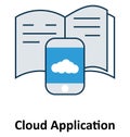 Cloud Application Isolated and Vector Icon for Technology Royalty Free Stock Photo