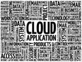 Cloud Application word cloud Royalty Free Stock Photo