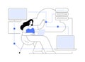 Cloud architect isolated cartoon vector illustrations.