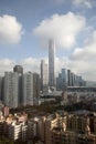 Cloud around top of Shenzhen Pingan Financial center Royalty Free Stock Photo