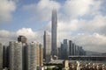 Cloud around top of Shenzhen Pingan Financial center Royalty Free Stock Photo