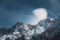 Cloud arround the top of mountain Royalty Free Stock Photo