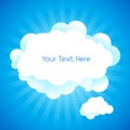 Cloud background with text space.