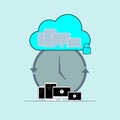 Cloud Backup Recovery Royalty Free Stock Photo