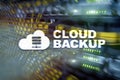 Cloud backup. Server data loss prevention. Cyber security Royalty Free Stock Photo