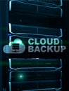 Cloud backup. Server data loss prevention. Cyber security Royalty Free Stock Photo