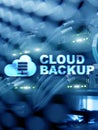 Cloud backup. Server data loss prevention. Cyber security Royalty Free Stock Photo